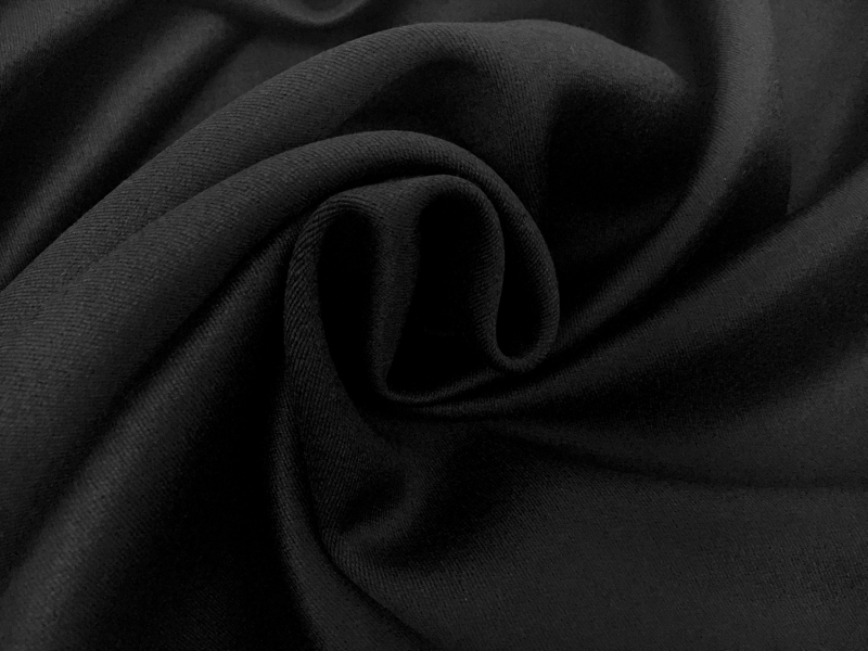 English Heavy Wool Satin in Black1