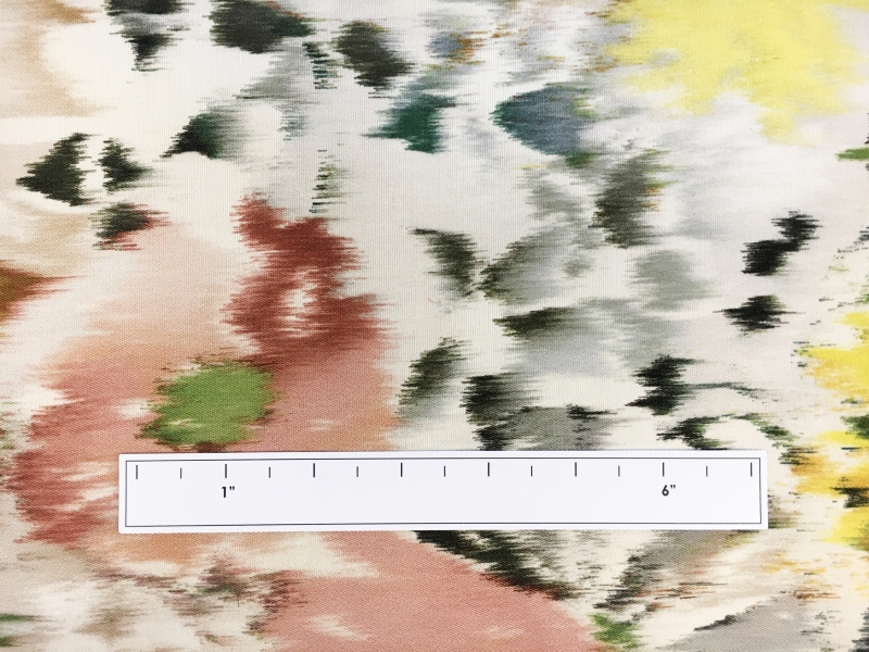 Silk Mikado with Warp Printed Florals1