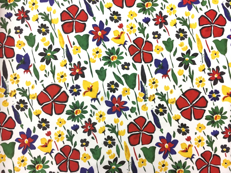 Cotton Poplin Floral Print0