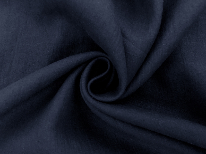 Washed Handkerchief Linen in Navy1