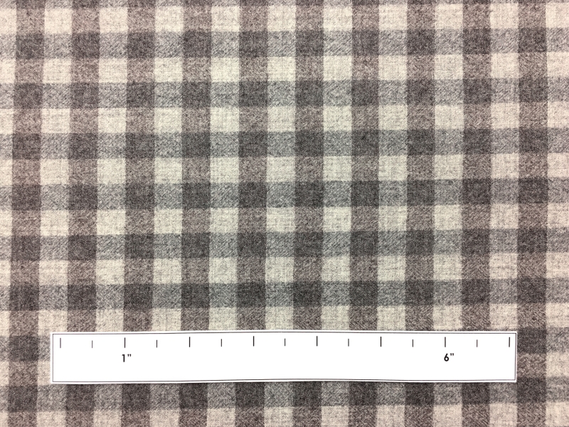 Italian Virgin Wool Stretch Tattersall Plaid Flannel1