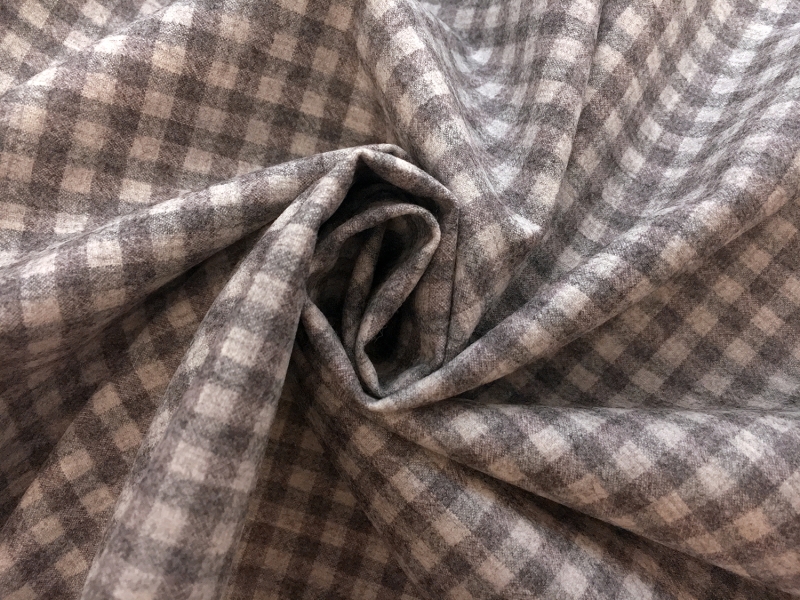 Italian Virgin Wool Stretch Tattersall Plaid Flannel1