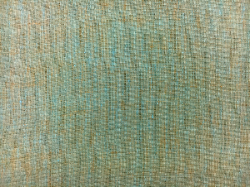 Two Toned Lightweight Linen in Turquoise Ochre2