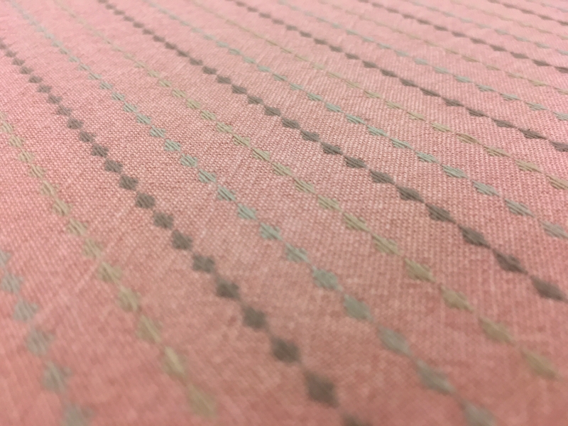 Japanese Cotton Woven Stripe Novelty in Salmon Pink2