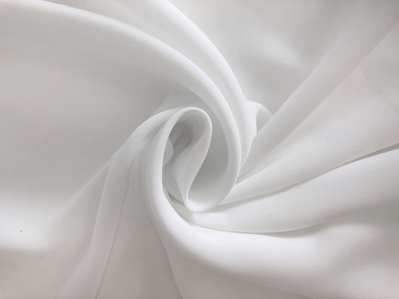 Polyester Powder Crepe De Chine in White1
