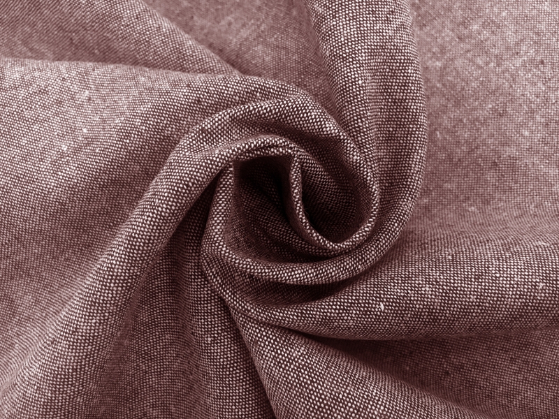 Yarn Dyed Linen Cotton Blend in Rust1