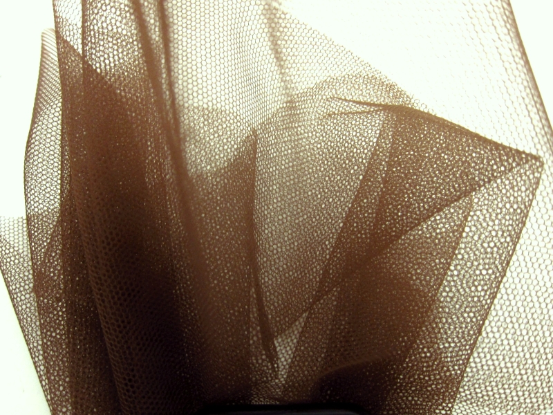 Italian Nylon Tulle in Marrone1