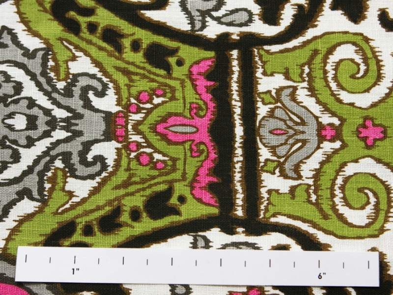 Linen Upholstery Ornamental Print2
