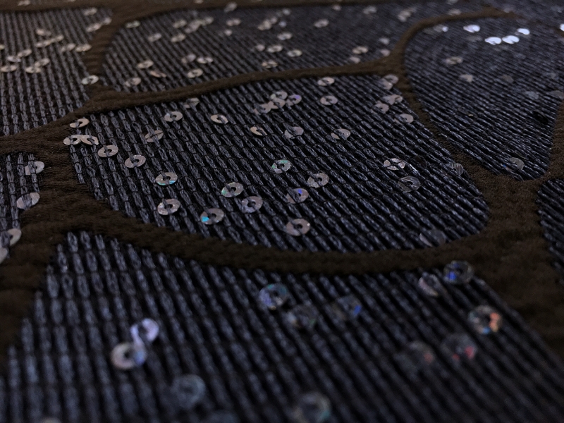 Sequined Double Face Polyester Jacquard Brocade2