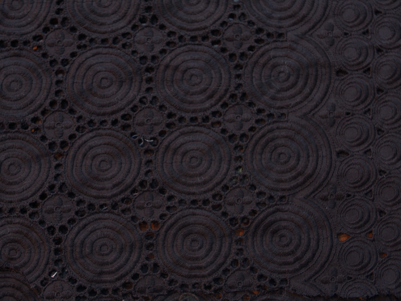 Cotton Eyelet in Black0