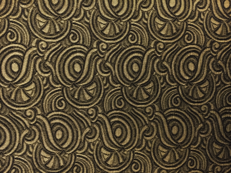 Gold Metallic Brocade with Swirls 0