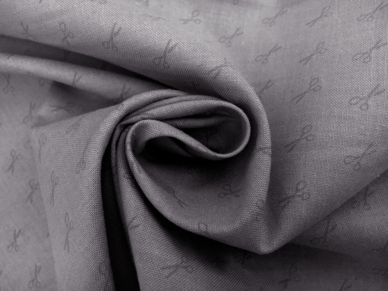 Cotton Broadcloth Little Scissors Print1