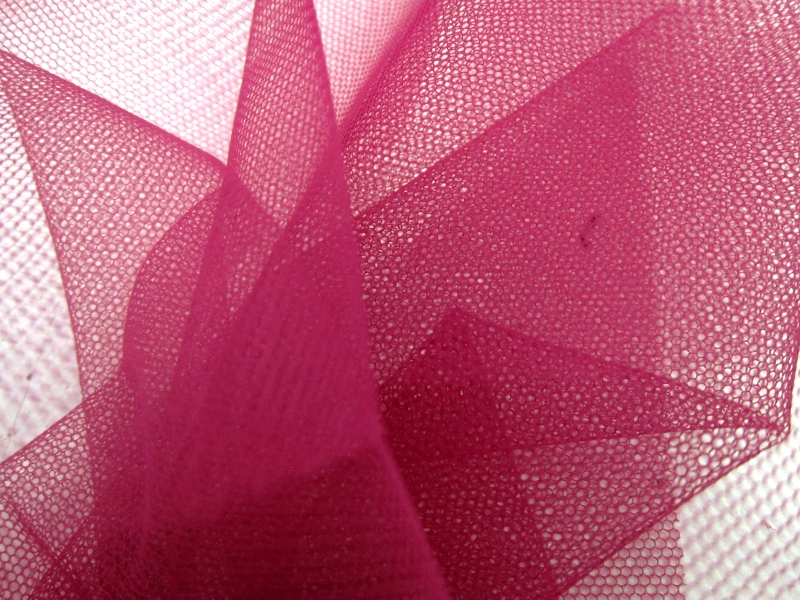 Italian Nylon Tulle in Fuxia1