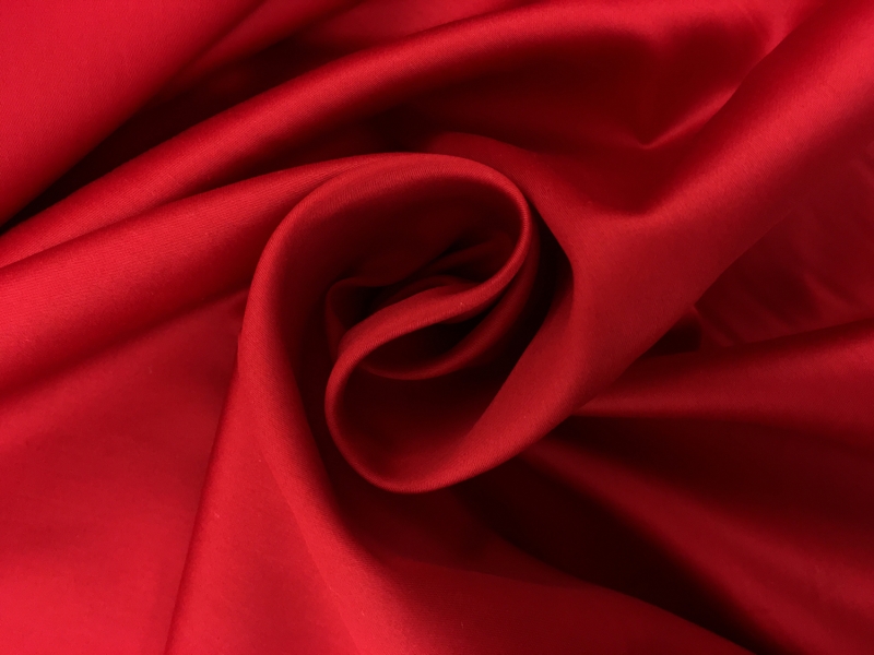 Egyptian Cotton Sateen in Bright Red1