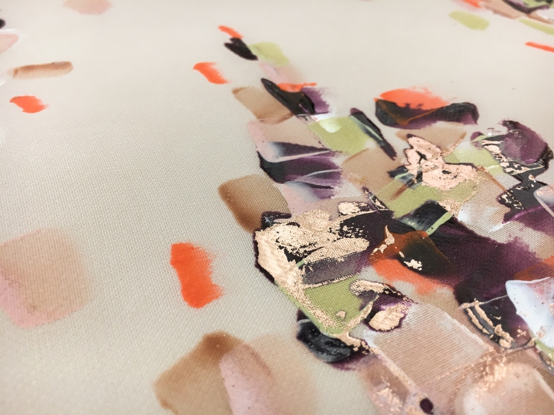 George Chakra Hand Painted Couture Silk Gazar with Impressionist Style Diamonds2