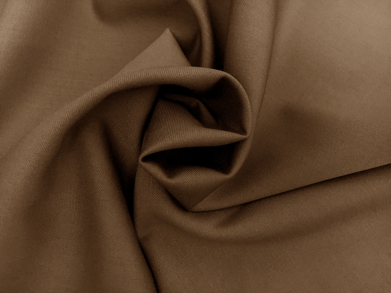 Poly Wool Stretch Gabardine in Caramel1