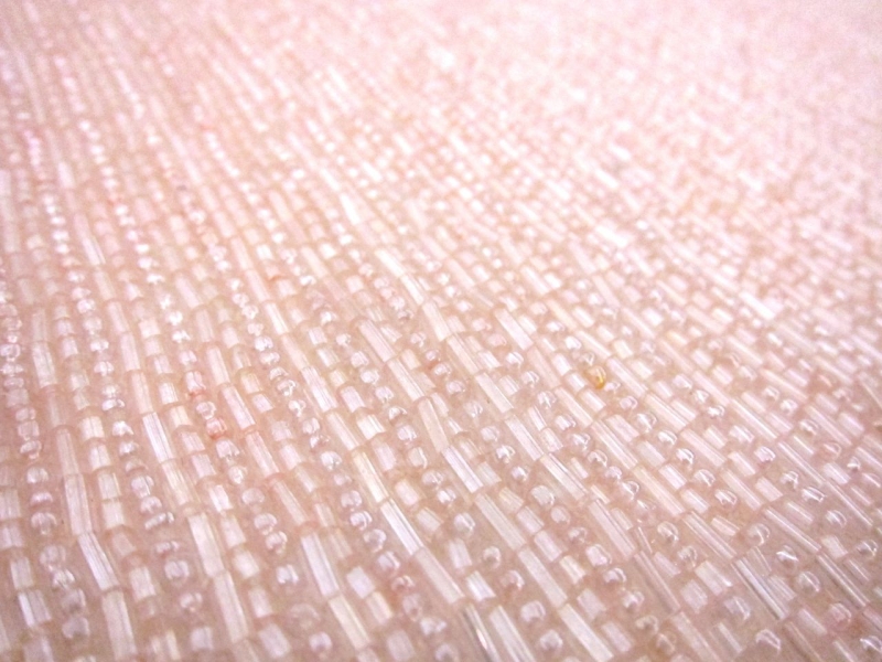 Suzanne Pink Bugle Bead Embroidered Tulle Bodice 2