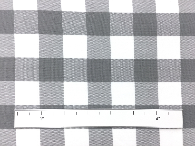 Carolina Cotton Gingham in Grey1