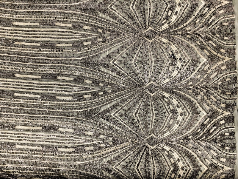 Metallic Embroidery and Sequins on Tulle0