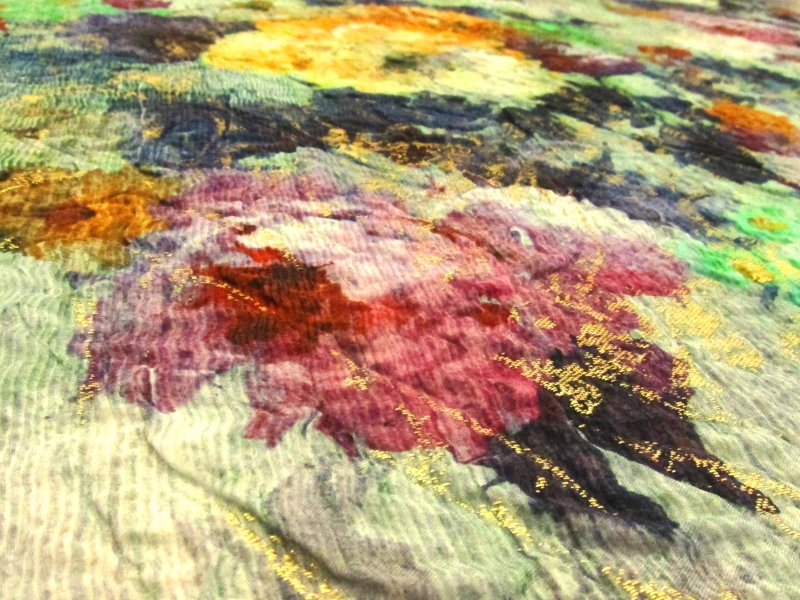 Metallic Silk Blend Cloqué2