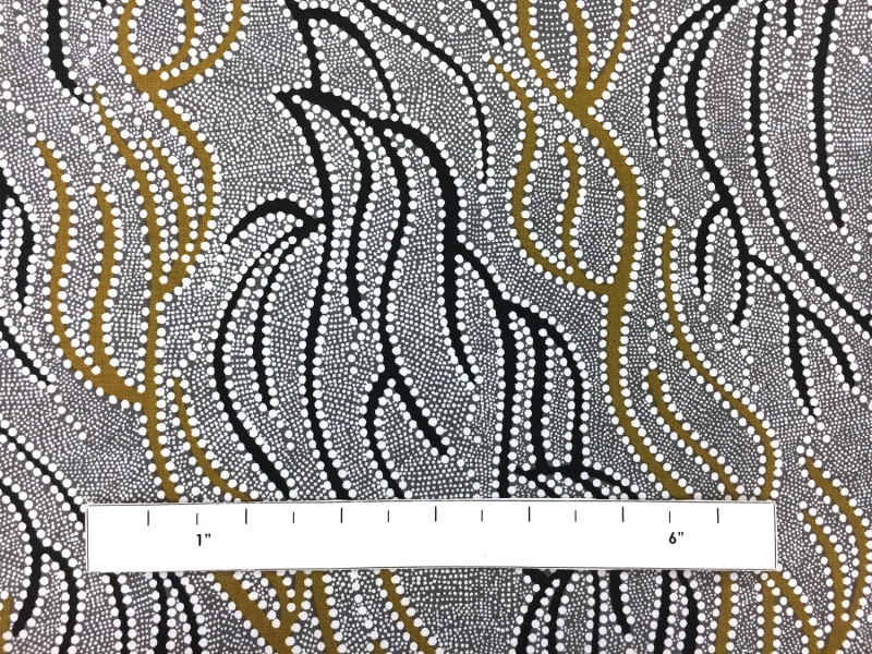 Australian Cotton Print With Aboriginal Motif 1