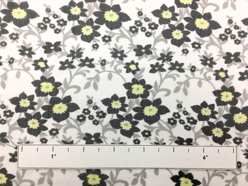 Italian Silk Chiffon With Floral Print1