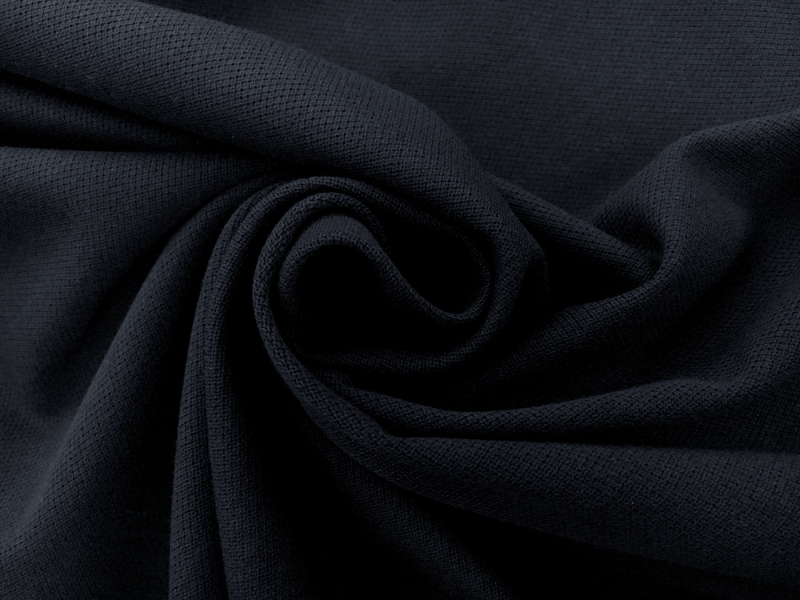 Japanese Cotton Pique Knit in Navy1