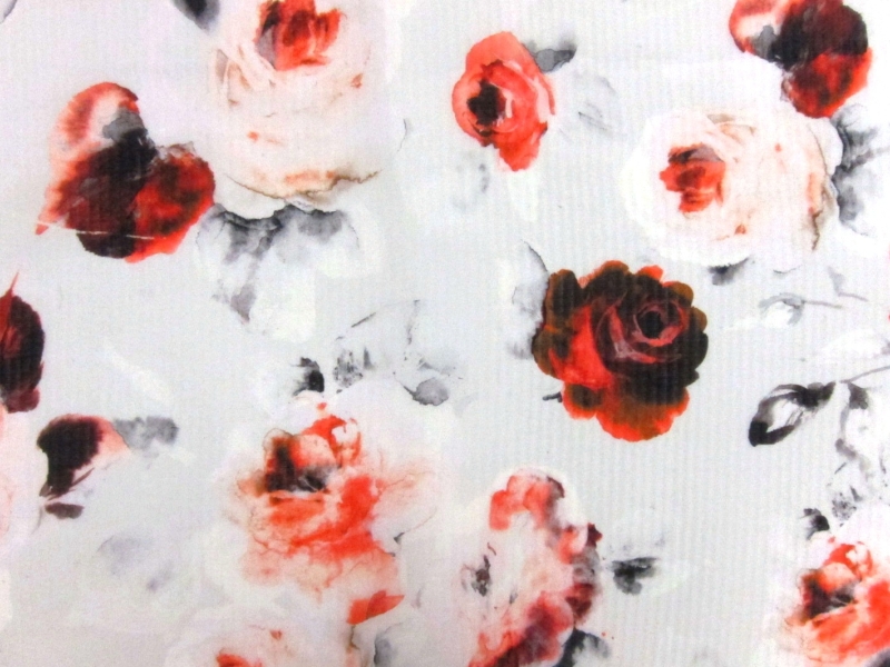 Printed Silk Organza Cloqué0