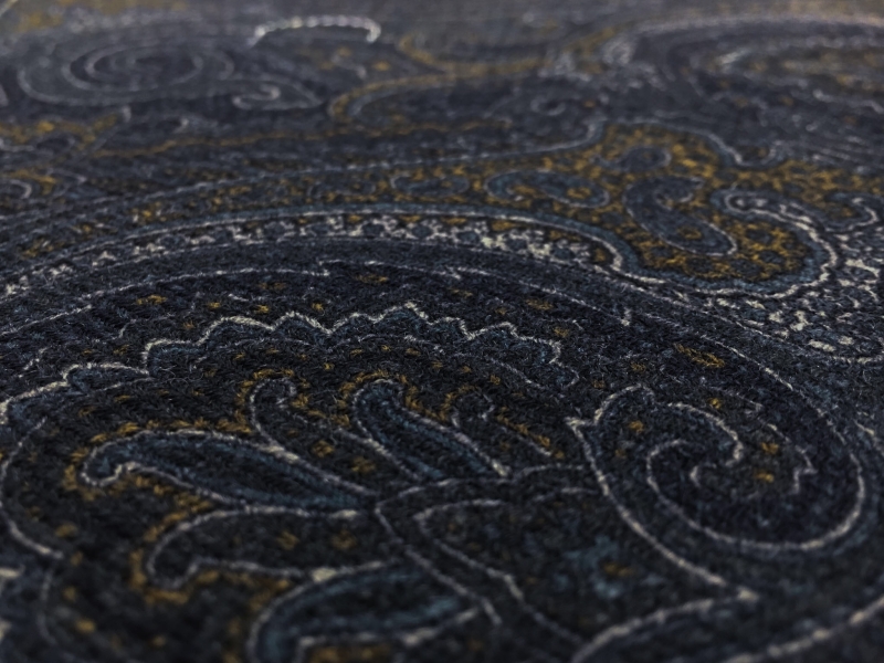 Italian Wool Twill Paisley Print2