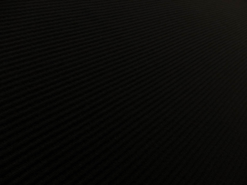 Wool Lycra Ottoman Crepe in Black2