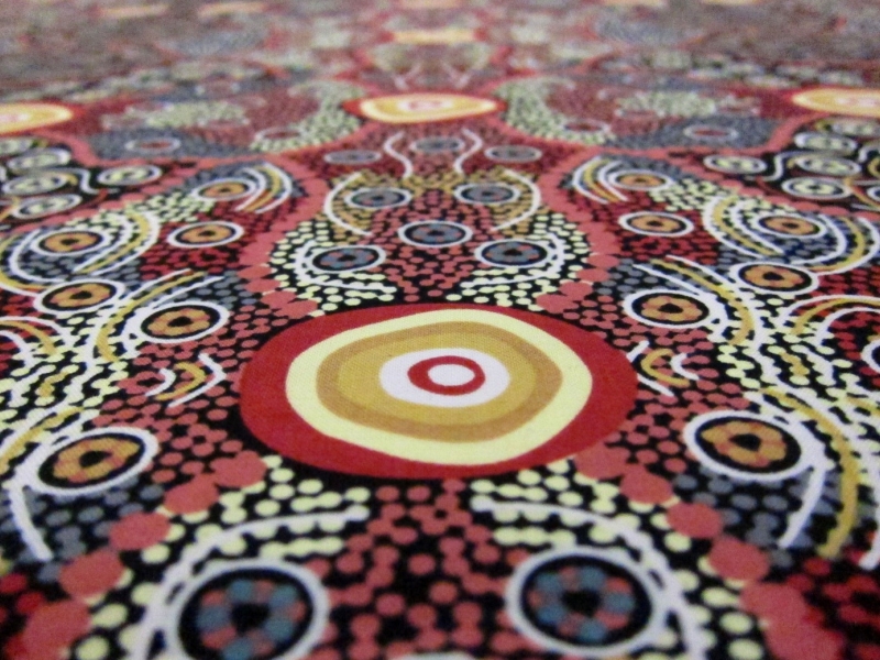 Australian Cotton Print With Aboriginal Motif2