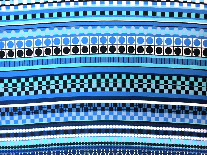 Colorful Geometric Doubleface Jacquard Twill0