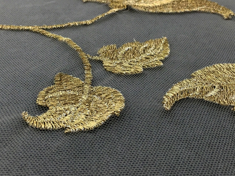 Floral Metallic Embroidered Tulle2