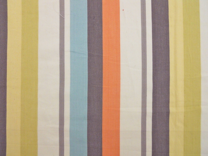 Cotton Woven Stripe in Vintage Multi0