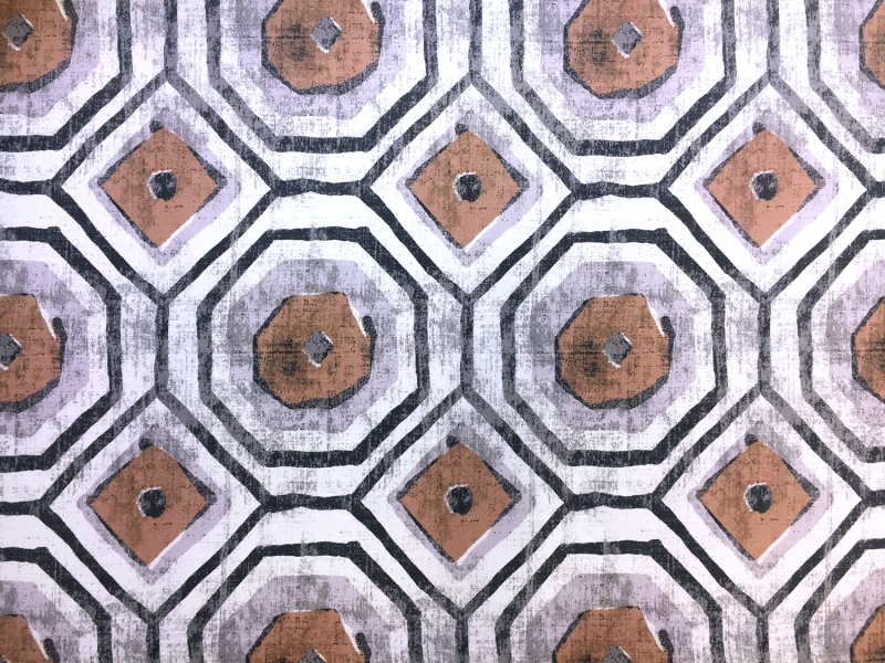 Linen Handkerchief Geometric Print 0