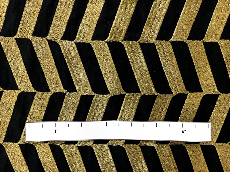 Silk Shantung with Metallic Embroidery1