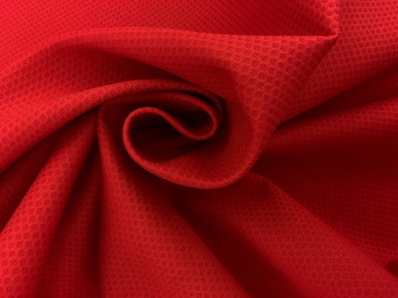 Italian Cotton Lycra Pique in Red2