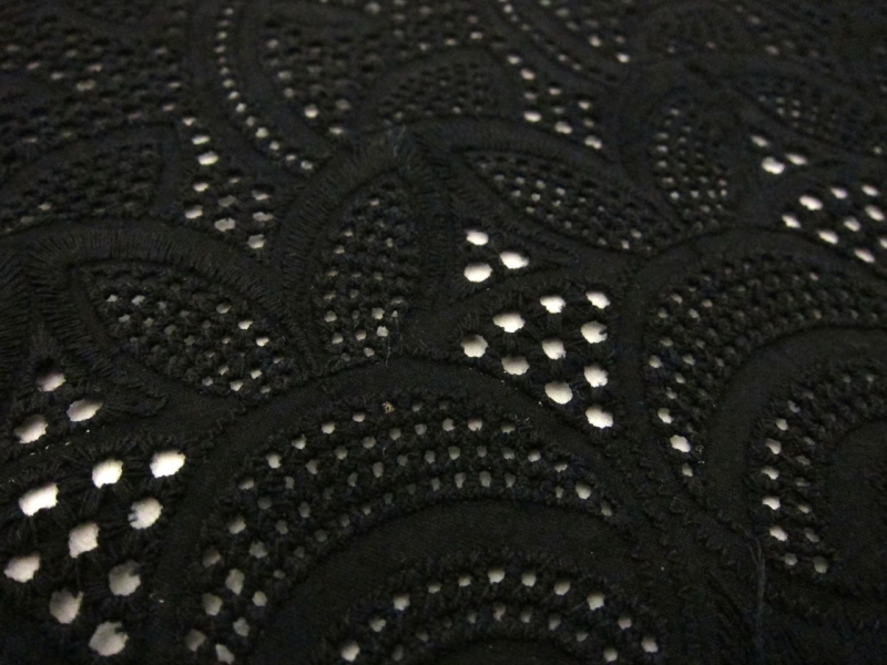 Cotton Eyelet in Black2