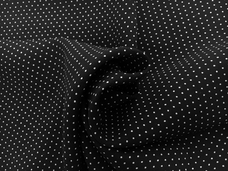 Poly Crepe de Chine Petite Dots Print1