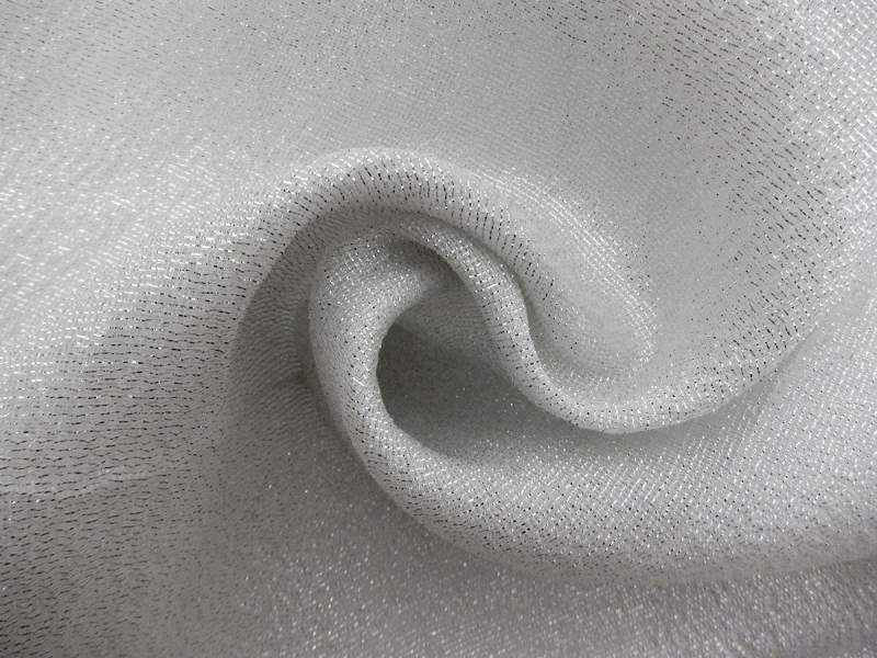 Silk Blend Metallic Marquisette0