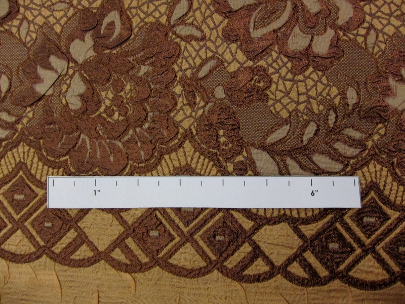 Metallic Silk Blend Organza Cloqué3