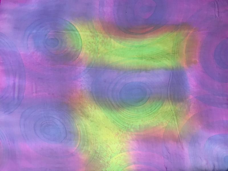 Hand Painted Silk Chiffon0