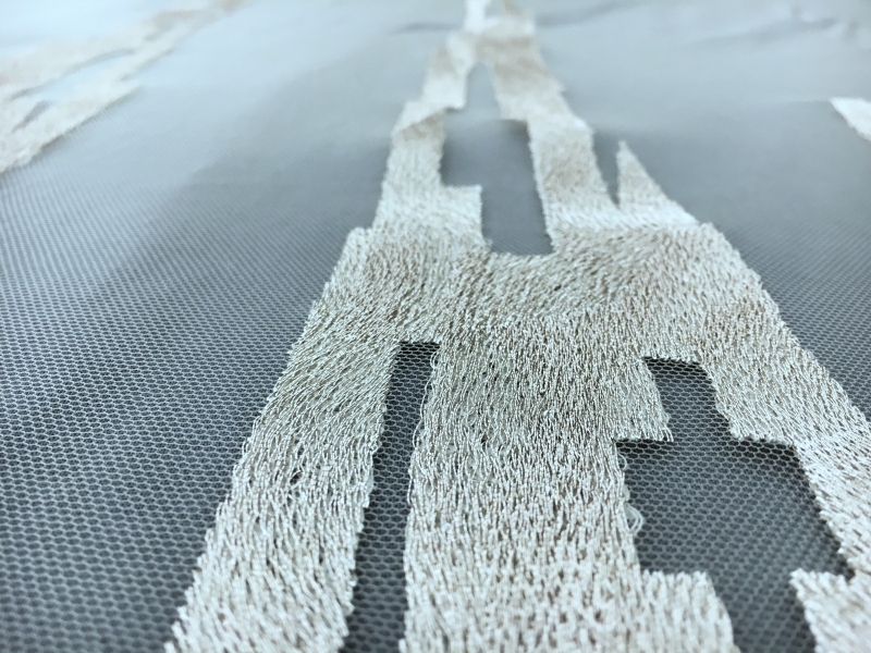 Metallic Embroidered Illusion wih Geometric Patterns2