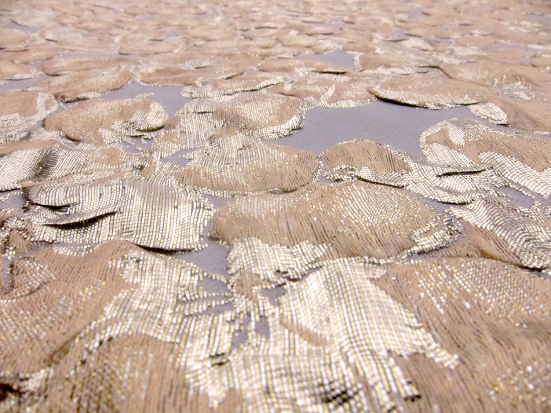 Metallic Silk Blend Cloqué1