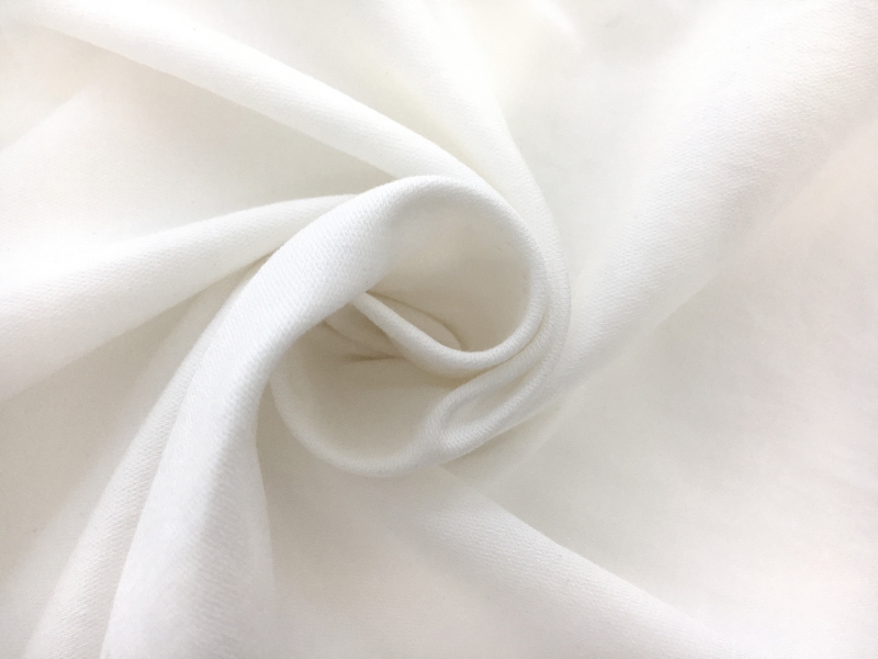 Cotton Blend Stretch Satin Barathea in White2