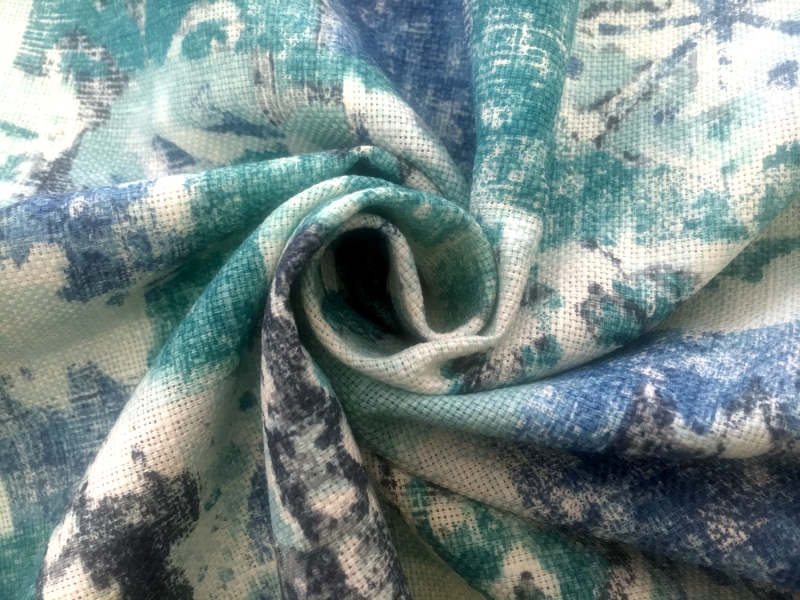 Cotton Linen Upholstery Tile Degrade Print1