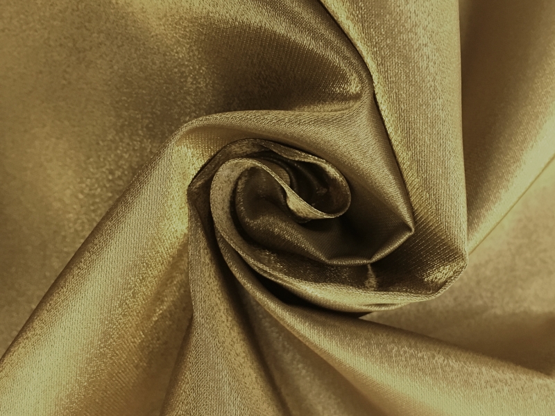 Metallic Polyester and Viscose Blend Satin Face Organza0