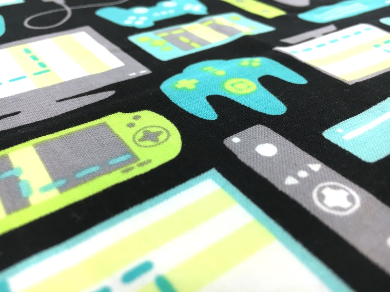 Game Controls Cotton Broadcloth Print2