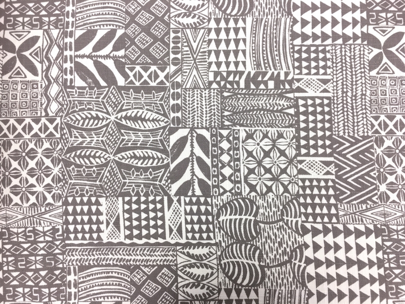 Upholstery Linen With Modern Tribal Pattern0