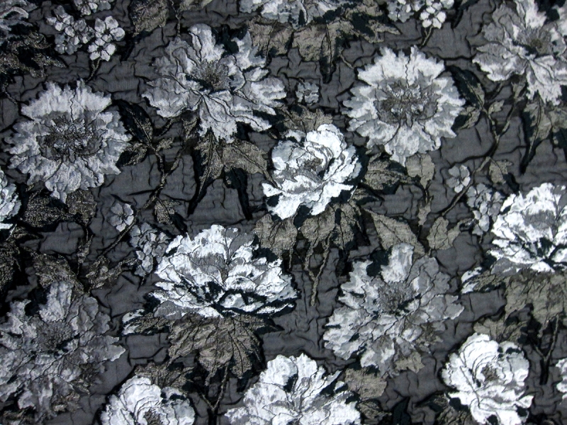 Silk Blend Metallic Fil Coupé Cloqué0